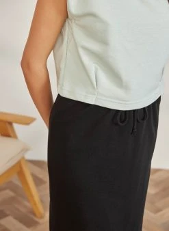 Noobass Μπλούζα Cropped με βάτες - Βεραμάν -Κατάστημα TheFashionProject amaniko cropped fouteraki me vates 88559 vddh