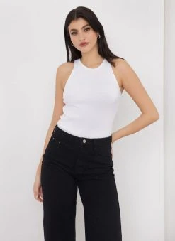 The Fashion Project Αμάνικο ριπ τοπάκι - Λευκό -Κατάστημα TheFashionProject amaniko rip topaki 103239 1o6n