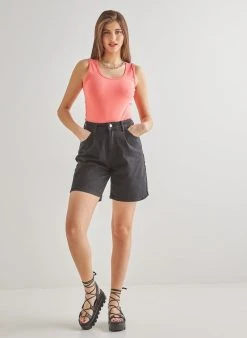 The Fashion Project Μπλούζα αθλητική - Κοραλί -Κατάστημα TheFashionProject basic amaniko athlitiko top 89831 zuda