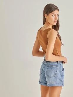 The Fashion Project Μπλούζα αθλητική - Καφέ -Κατάστημα TheFashionProject basic amaniko athlitiko top 89832 zlky