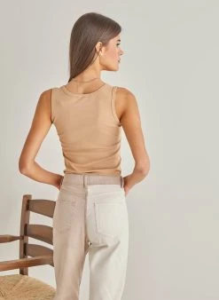 The Fashion Project Μπλούζα αθλητική - Caramel -Κατάστημα TheFashionProject basic amaniko athlitiko top 89833 vcyw