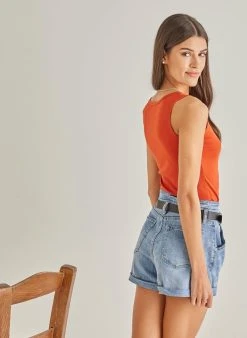 The Fashion Project Μπλούζα αθλητική - Κεραμιδί 10 The Fashion Project Μπλούζα αθλητική - Κεραμιδί -Κατάστημα TheFashionProject basic amaniko athlitiko top 89836 ejw8