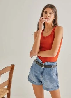 The Fashion Project Μπλούζα αθλητική - Κεραμιδί 9 The Fashion Project Μπλούζα αθλητική - Κεραμιδί -Κατάστημα TheFashionProject basic amaniko athlitiko top 89836 r1ih