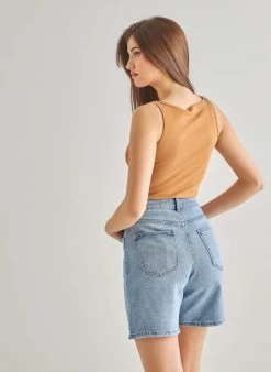 The Fashion Project Μπλούζα αθλητική με κουμπάκια - Caramel -Κατάστημα TheFashionProject basic amaniko top me koumpakia 88848 i7zn