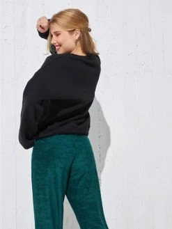 The Fashion Project Φούτερ με στάμπα - Μαύρο -Κατάστημα TheFashionProject basic aneto fouter 96336 fpak