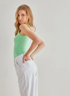 The Fashion Project Μπλούζα αθλητική - Λαχανί -Κατάστημα TheFashionProject basic athlitiki mplouza 86880 ka4m