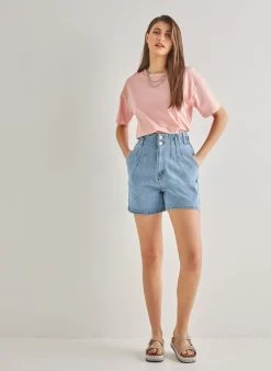 The Fashion Project T-shirt βαμβακερό - Σομόν -Κατάστημα TheFashionProject basic t shirt 89888 klpx