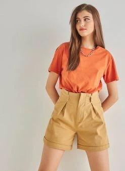 The Fashion Project T-shirt βαμβακερό - Κεραμιδί -Κατάστημα TheFashionProject basic t shirt 89889 tgzs