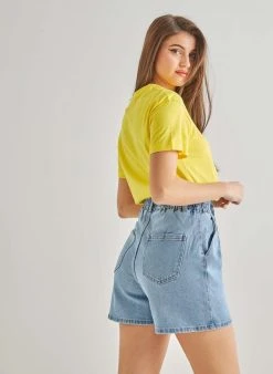 The Fashion Project T-shirt βαμβακερό - Κίτρινο -Κατάστημα TheFashionProject basic t shirt 89890 l45m