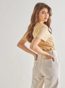 The Fashion Project T-shirt βαμβακερό - Μπεζ 8 The Fashion Project T-shirt βαμβακερό - Μπεζ -Κατάστημα TheFashionProject basic t shirt 89909 8l3k