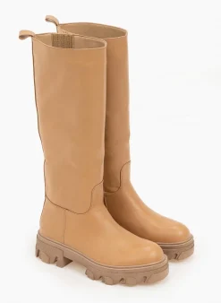 The Fashion Project Μπότες Chunky με φερμουάρ - Κάμελ -Κατάστημα TheFashionProject casual chunky mpotes 97212 cav9