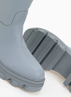 The Fashion Project Μπότες Chunky με φερμουάρ - Γαλάζιο -Κατάστημα TheFashionProject casual chunky mpotes 97213 59t8