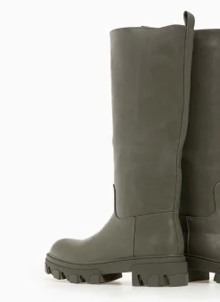 The Fashion Project Μπότες Chunky με φερμουάρ - Χακί -Κατάστημα TheFashionProject casual chunky mpotes 97214 sckn