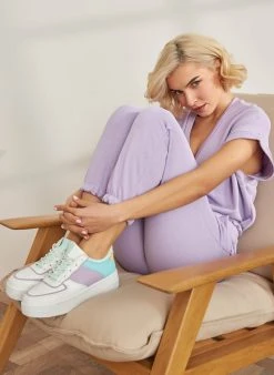 The Fashion Project Φούτερ Cropped με μεγάλο V 69-245 - Λιλά