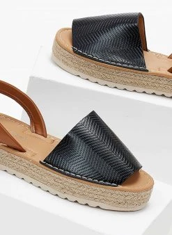 The Fashion Project Εσπαντρίγιες με ανάγλυφο Pattern - Μαύρο -Κατάστημα TheFashionProject espantrigies me anaglufo pattern 103972 e3wx