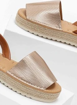 The Fashion Project Εσπαντρίγιες με ανάγλυφο Pattern - Χρυσό -Κατάστημα TheFashionProject espantrigies me anaglufo pattern 103973 7rpn