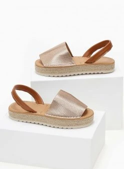 The Fashion Project Εσπαντρίγιες με ανάγλυφο Pattern - Χρυσό -Κατάστημα TheFashionProject espantrigies me anaglufo pattern 103973 ic1s