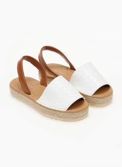 The Fashion Project Εσπαντρίγιες με πλεκτό Pattern - Λευκό -Κατάστημα TheFashionProject espantrigies me plekto pattern 103989 0n6p