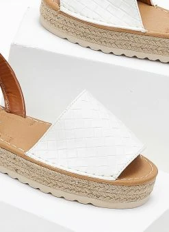 The Fashion Project Εσπαντρίγιες με πλεκτό Pattern - Λευκό -Κατάστημα TheFashionProject espantrigies me plekto pattern 103989 4sj8