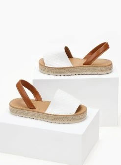 The Fashion Project Εσπαντρίγιες με πλεκτό Pattern - Λευκό -Κατάστημα TheFashionProject espantrigies me plekto pattern 103989 dr2j