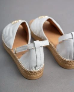 Flatforms καπιτονέ με μπαρέτα Estil - Λευκό