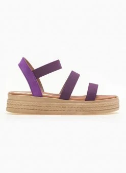 Flatforms με λάστιχο Estil - Μωβ -Κατάστημα TheFashionProject estil flatforms me lastixo 90573 ydwb