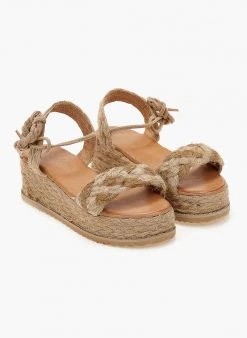 The Fashion Project Flatform πέδιλα με Lace Up δέσιμο - Πούρο -Κατάστημα TheFashionProject flatform pedila me lace up desimo 101548 twjw