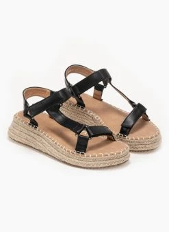 The Fashion Project Flatforms με λουράκι στο πλάι - Μαύρο -Κατάστημα TheFashionProject flatform pedila me louraki sto plai 93149 4iyv