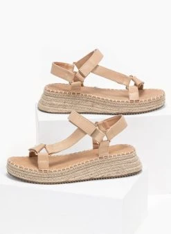 The Fashion Project Flatforms με λουράκι στο πλάι - Μπεζ 13 The Fashion Project Flatforms με λουράκι στο πλάι - Μπεζ -Κατάστημα TheFashionProject flatform pedila me louraki sto plai 93150 szf8