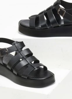 Flatforms δερμάτινα Gladiator Tfp - Μαύρο -Κατάστημα TheFashionProject flatforms dermatina gladiator tfp 111704 gvxa