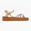 Flatforms δερμάτινα με στρας Estil - Χαλκός -Κατάστημα TheFashionProject flatforms dermatina me stras estil 110787 7rad