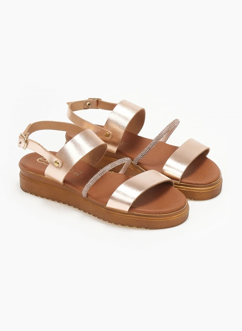 Flatforms δερμάτινα με Strass Estil - Χαλκός 6 Flatforms δερμάτινα με Strass Estil - Χαλκός - Image 4