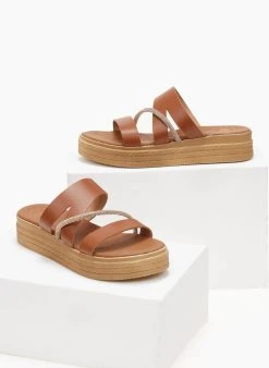 Flatforms δερμάτινα με στρας Tfp - Ταμπά -Κατάστημα TheFashionProject flatforms dermatina tfp me strass 105714 2ail