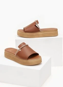 Flatforms δερμάτινα με στρας λουράκι Tfp - Ταμπά -Κατάστημα TheFashionProject flatforms dermatina tfp me strass louraki 105598 dbvl