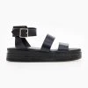 Flatforms δερμάτινα με φάσες Estil - Μαύρο -Κατάστημα TheFashionProject flatforms estil dermatina me fardies fases 101169 xr4l