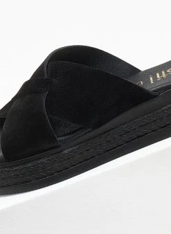 Flatforms καστόρινα Estil - Μαύρο -Κατάστημα TheFashionProject flatforms kastorina estil 110489 vhyk