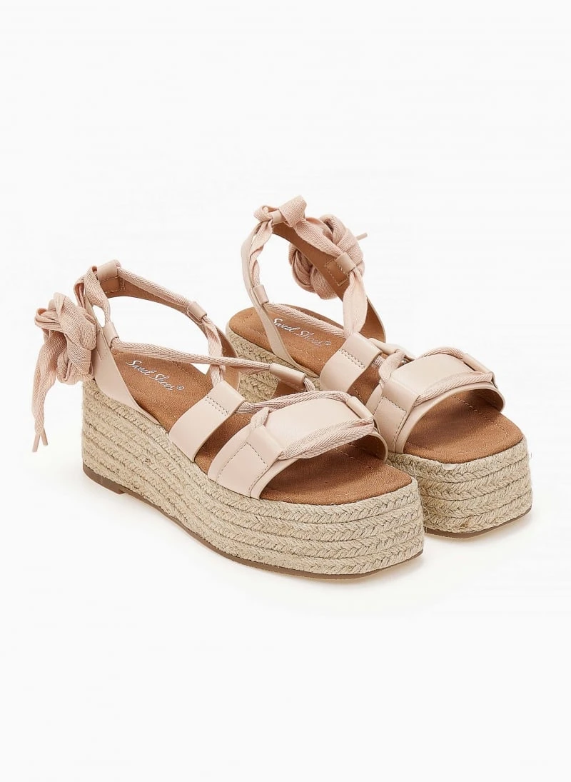 The Fashion Project Flatforms Lace Up με σχοίνινη σόλα - Μπεζ 9 The Fashion Project Flatforms Lace Up με σχοίνινη σόλα - Μπεζ - Image 7