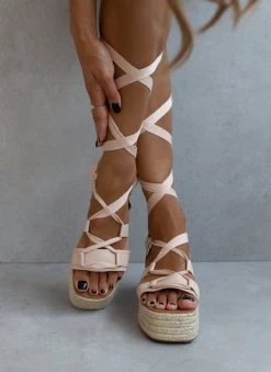 The Fashion Project Flatforms Lace Up με σχοίνινη σόλα - Μπεζ 14 The Fashion Project Flatforms Lace Up με σχοίνινη σόλα - Μπεζ -Κατάστημα TheFashionProject flatforms lace up me sxoinini sola 101463 7ukg