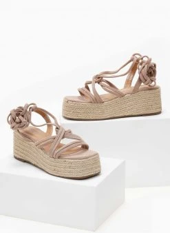 The Fashion Project Flatforms με Lace Up δέσιμο - Πούρο -Κατάστημα TheFashionProject flatforms me lace up desimo 101520 sbgn