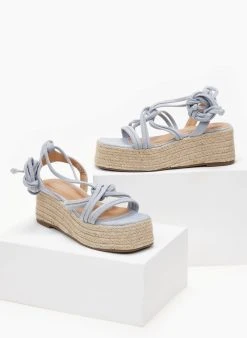 The Fashion Project Flatforms με Lace Up δέσιμο - Γαλάζιο -Κατάστημα TheFashionProject flatforms me lace up desimo 101522 fxph