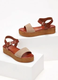 Flatforms με καστόρινη φάσα Tfp - Μπεζ -Κατάστημα TheFashionProject flatforms tfp me kastorini fasa 102006 8lrj