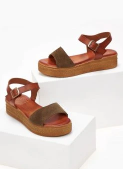 Flatforms με καστόρινη φάσα Tfp - Λαδί -Κατάστημα TheFashionProject flatforms tfp me kastorini fasa 102009 rtwe
