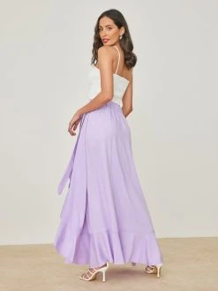 The Fashion Project Φούστα μάξι με δέσιμο - Λιλά -Κατάστημα TheFashionProject fousta me desimo kai volan 103702 iecv