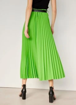 The Fashion Project Φούστα μίντι πλισέ με ζώνη - Πράσινο -Κατάστημα TheFashionProject fousta minti plise me zwni 111808 9k6w