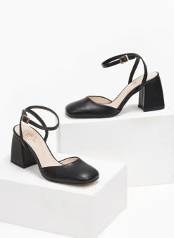 Γόβες με μπαρέτα σε καρέ γραμμή Tfp - Μαύρο -Κατάστημα TheFashionProject goves kare me louraki tfp 111151 dcn7