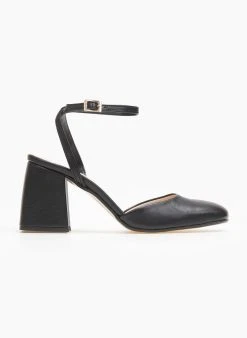 Γόβες με μπαρέτα σε καρέ γραμμή Tfp - Μαύρο