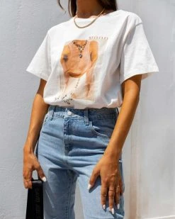 The Fashion Project T-shirt με στάμπα και πέτρες - Λευκό -Κατάστημα TheFashionProject kontomaniki mplouza me petres 90004 1kgv