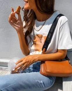 The Fashion Project T-shirt με στάμπα και πέτρες - Λευκό -Κατάστημα TheFashionProject kontomaniki mplouza me petres 90004 2aal