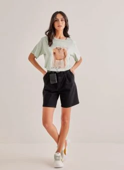 The Fashion Project T-shirt με στάμπα και πέτρες - Βεραμάν -Κατάστημα TheFashionProject kontomaniki mplouza me petres 90006 ad13