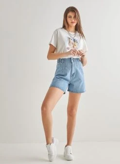 The Fashion Project T-shirt με στάμπα και πέτρες - Λευκό -Κατάστημα TheFashionProject kontomaniki mplouza me stampa kai petres 89997 b8y9